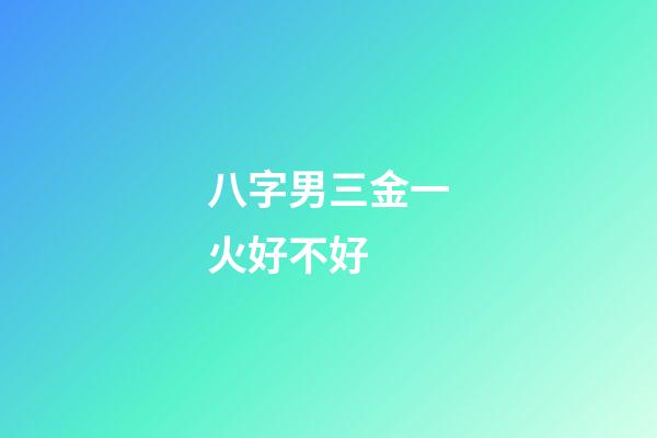 八字男三金一火好不好 (八字三個火兩個金)-第1張-觀點-玄機派